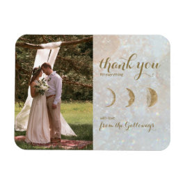 Magnet Flexible Photo céleste Zodiac Lune Mariage bleu Merci