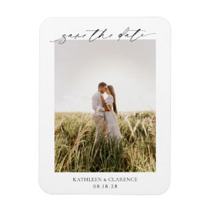Magnet Flexible Photo classique Mariage élégant Enregistrer la dat