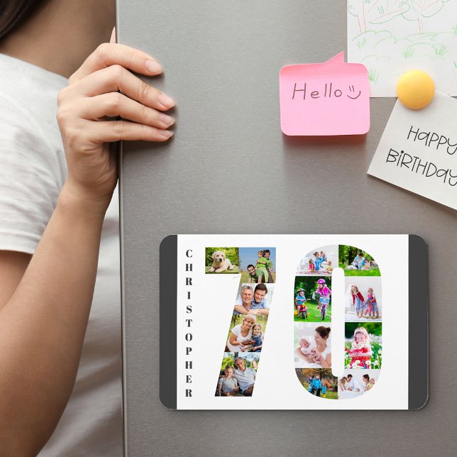 Magnet Flexible Photo Collage dans le numéro 70 - 70e anniversaire (Créateur téléchargé)