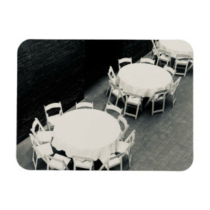 Magnet Flexible Photo de chaises et tables blanches