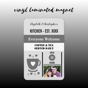 Magnet Flexible Photo de cuisine grise année café thé