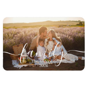 Magnet Flexible Photo de famille personnalisée – Nom de famille pe