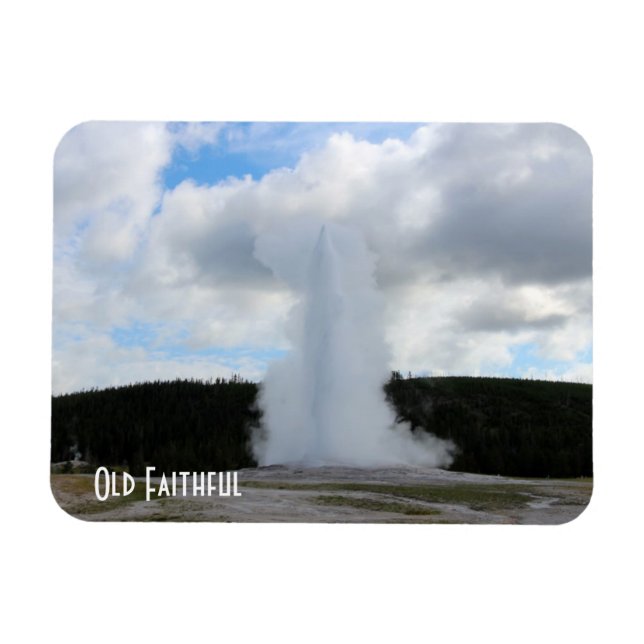 Magnet Flexible Photo de la Vielle Foi à Yellowstone (Horizontal)