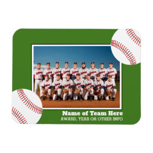 Magnet Flexible Photo de l'équipe de baseball avec mention de prix
