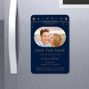 Magnet Flexible Photo de mariage Ciel Or Lune Soleil Étoiles
