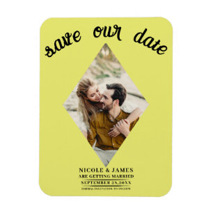 Magnet Flexible Photo de mariage diamant Chartreuse Enregistrer la