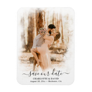Magnet Flexible Photo de mariage élégante Sauvez notre date