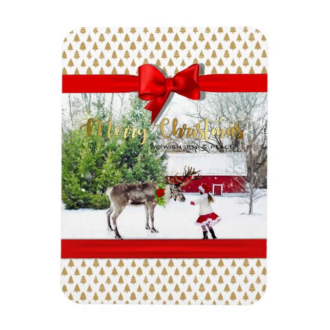Magnet Flexible Photo de Noël Joie et Paix (Vertical)