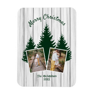 Magnet Flexible Photo de Noël rustique en forêt
