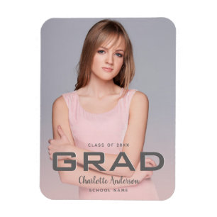 Magnet Flexible Photo de remise des diplômes rose gold moderne