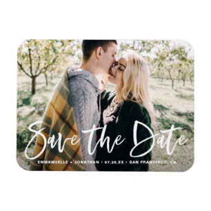 Magnet Flexible Photo de sauvegarde de date avec superposition de 