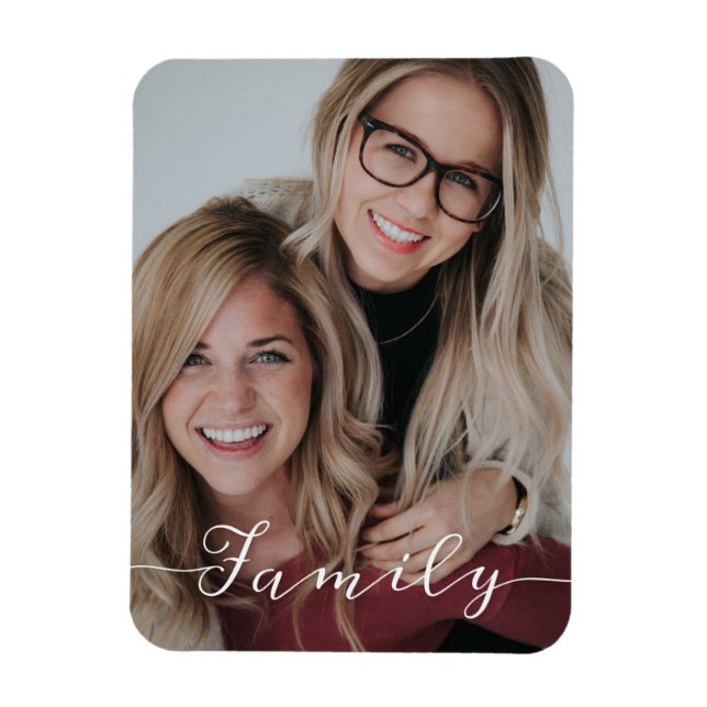 Magnet Flexible Photo de script d'amour familial (Vertical)