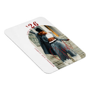 Magnet Flexible Photo de script moderne 2024 Graduation minimalist