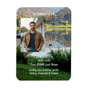 Magnet Flexible Photo de souvenir de prière Terrain de golf Étang