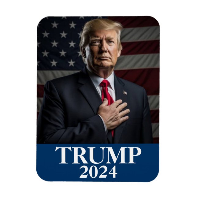 Magnet Flexible Photo Donald Trump - Trump 2024 Garder l'Amérique  (Vertical)