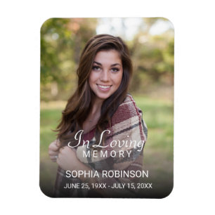Magnet Flexible Photo En Mémoire Amoureuse Funeral Memorial