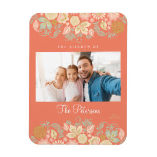 Magnet Flexible Photo et texte modernes de coutume de famille