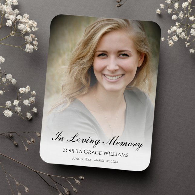 Magnet Flexible Photo Memorial Hommage funéraire de la mort (Photo Memorial Magnet)
