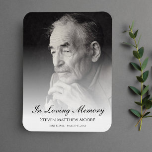 Magnet Flexible Photo Memorial Hommage funéraire de la mort