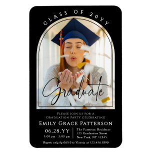 Magnet Flexible Photo Modern Arch Graduate Script Graduate Party