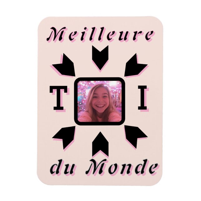 Magnet Flexible Photo personnalisable "Meilleure T (Vertical)