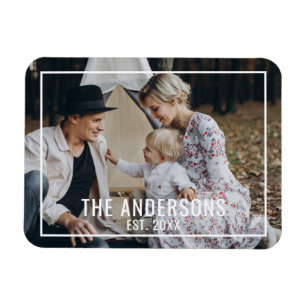 Magnet Flexible Photo personnalisée avec nom de famille et année d