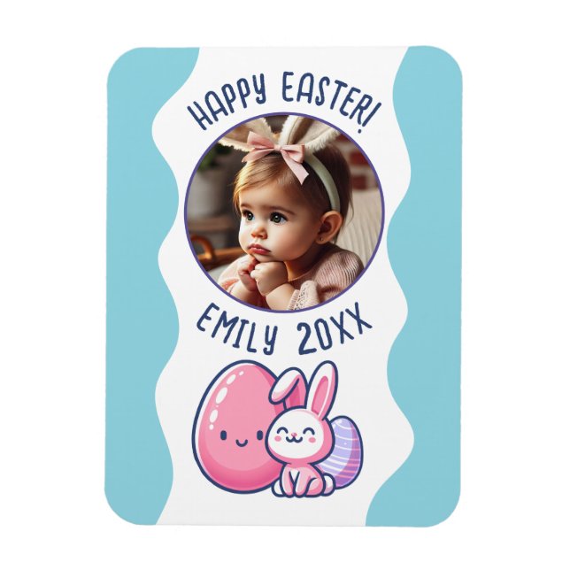 Magnet Flexible Photo personnalisée Garde-bébé de Pâques (Vertical)