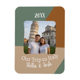 Magnet Flexible Photo personnalisée Notre voyage en Italie Souveni