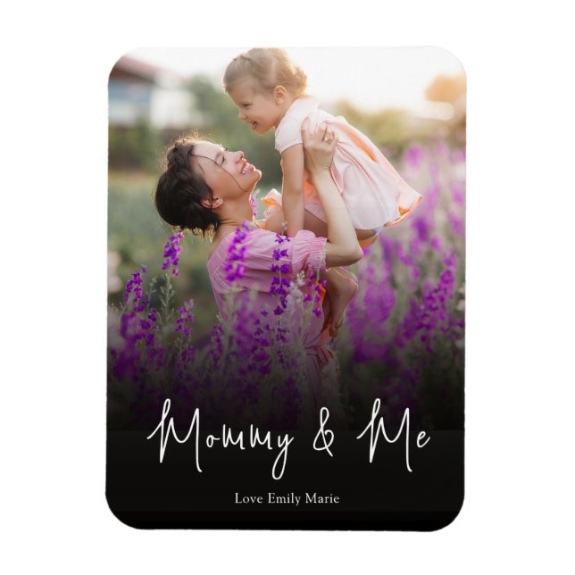 Magnet Flexible Photo personnalisée Simple maman et moi Personnali (Vertical)