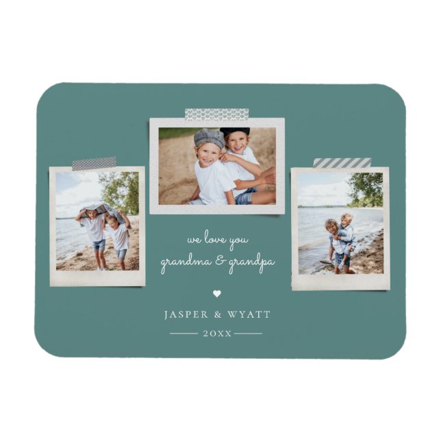 Magnet Flexible Photo Snapshot de Sentiments joyeux (Horizontal)
