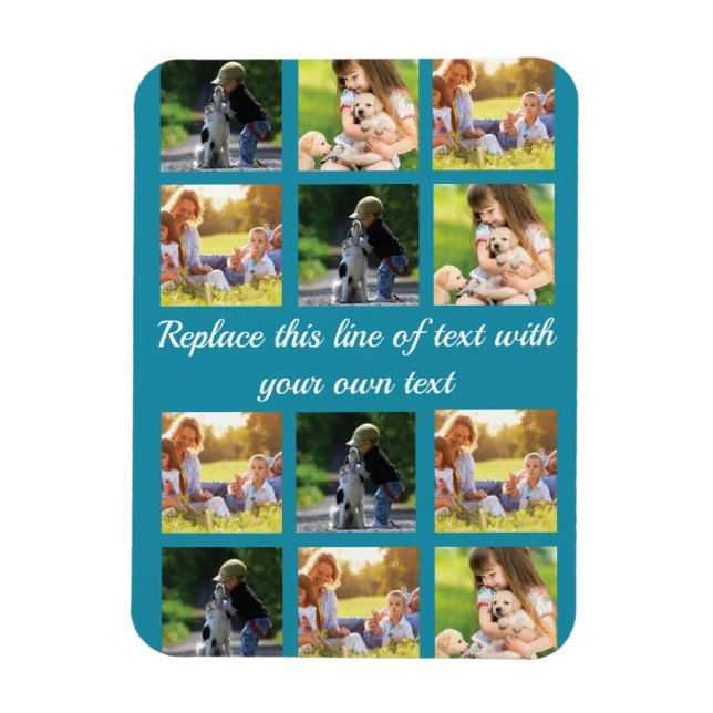 Magnet Flexible photocollage et texte (Vertical)