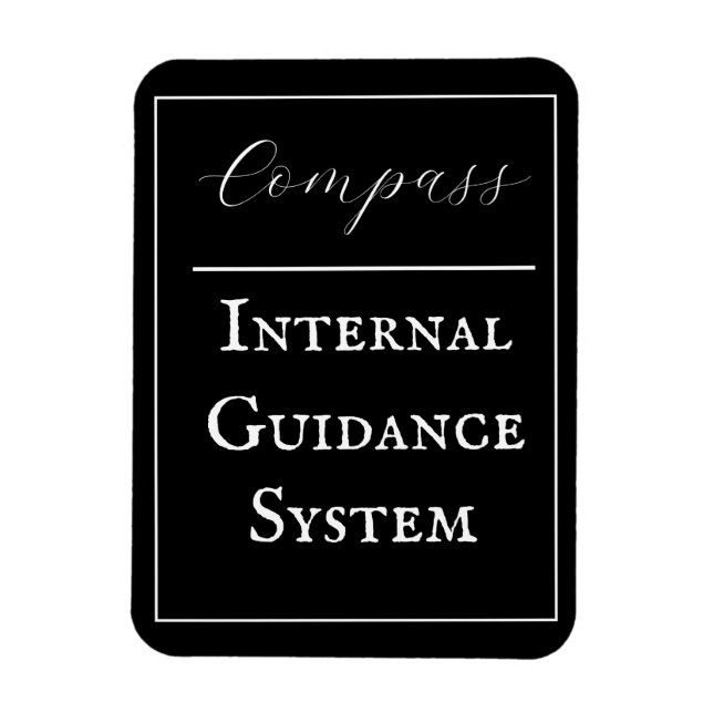 Magnet Flexible Phrase "Compas - Système de guidage interne" (Vertical)