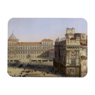 Magnet Flexible Piazza Castello, Turin, gravée par F. Citterio (c