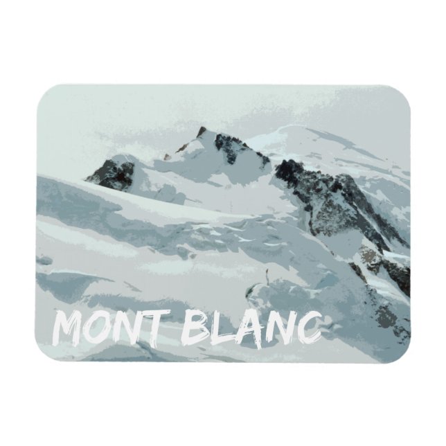 Magnet Flexible Pic du Mont Blanc, France (Horizontal)