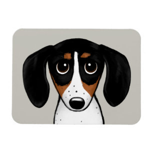 Magnet Flexible Piebald Dachshund mignon chien chiot