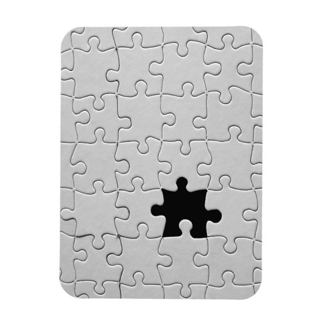 Magnet Flexible Pièce de puzzle blanche manquante (Vertical)