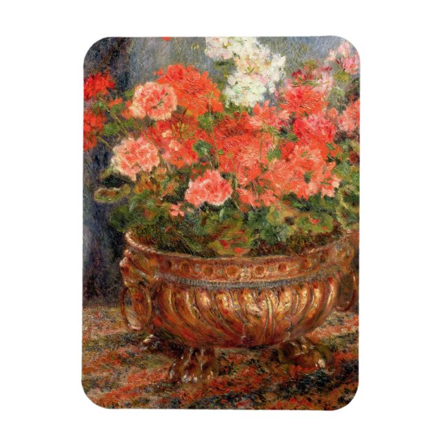 Magnet Flexible Pierre A Renoir | Geraniums en Copper Basin (Vertical)
