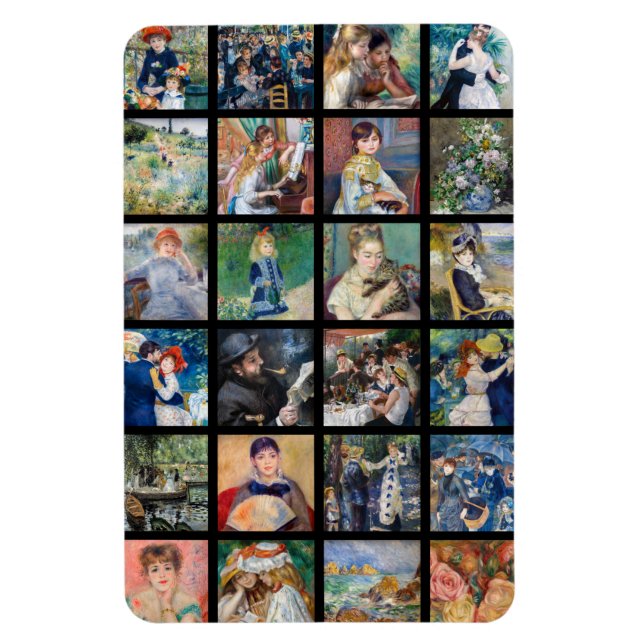 Magnet Flexible Pierre-Auguste Renoir - Collage de chefs-d'oeuvre (Vertical)