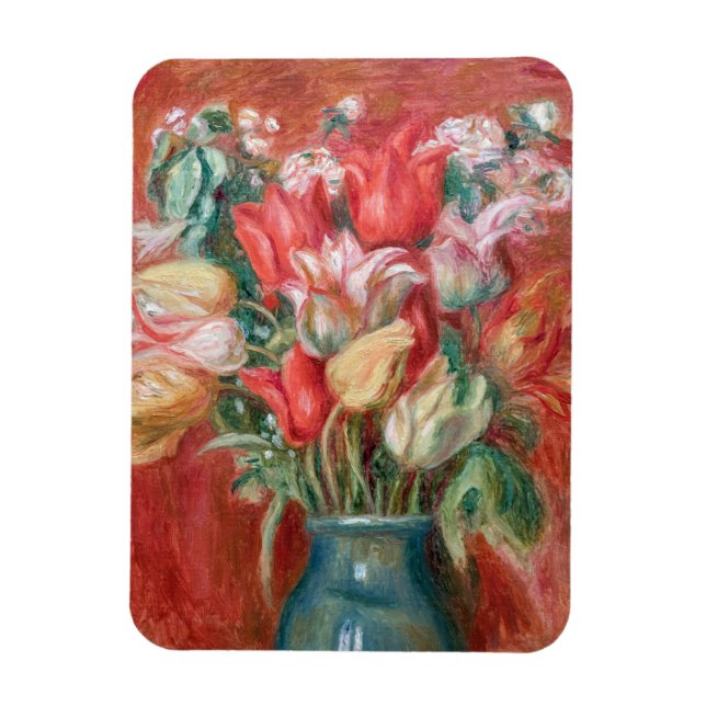 Magnet Flexible Pierre-Auguste Renoir - Tulip Bouquet (Vertical)