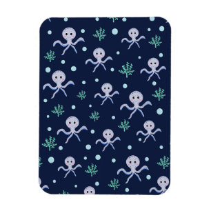 Magnet Flexible Pieuvre sous le motif enfants de la mer