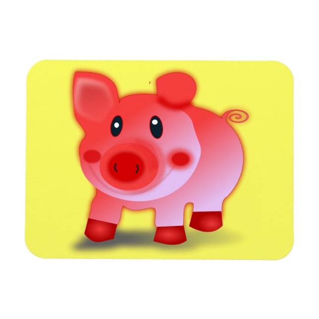 Magnet Flexible Piggy souriante (Horizontal)