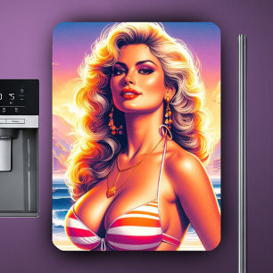 Magnet Flexible Pin-up de plage sexy des années 80