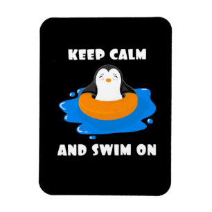 Magnet Flexible Pingouin Gardez Le Calme Et Baignez Sur