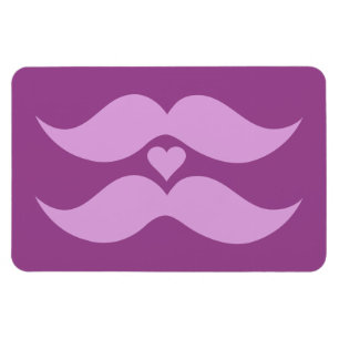Magnet Flexible Pink Mustaches aimant personnalisé