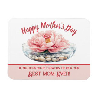 Magnet Flexible Pink Peony Fête des mères