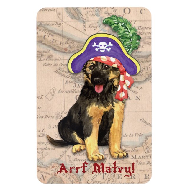 Magnet Flexible Pirate berger allemand (Vertical)