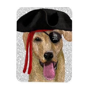 Magnet Flexible Pirate jaune du Labrador 2