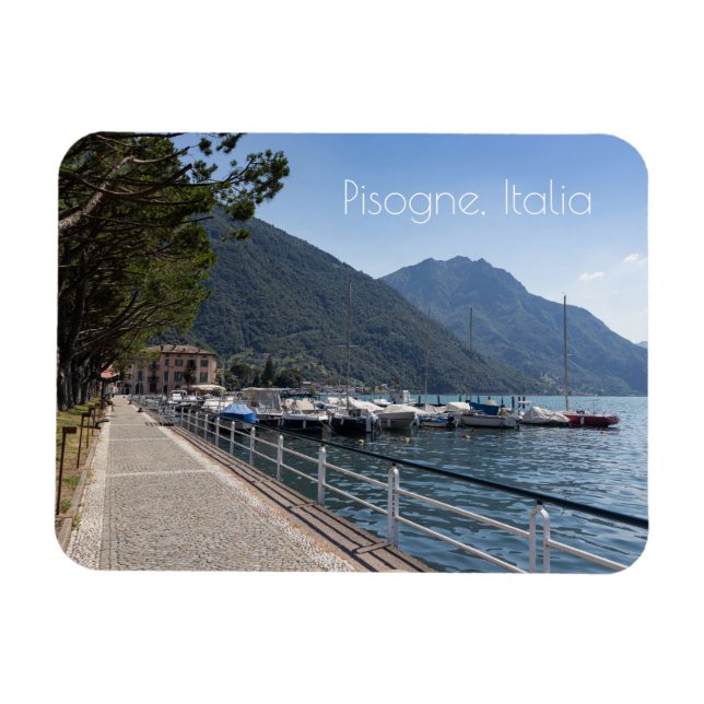 Magnet Flexible Pisogne et lac d'Iseo, Lombardie, Italie (Horizontal)