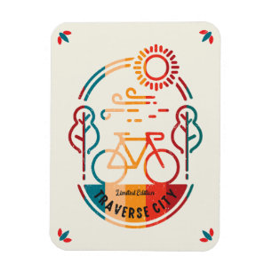 Magnet Flexible Piste cyclable Retro Traverse City
