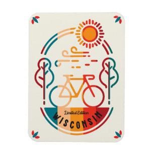 Magnet Flexible Piste cyclable Retro Wisconsin